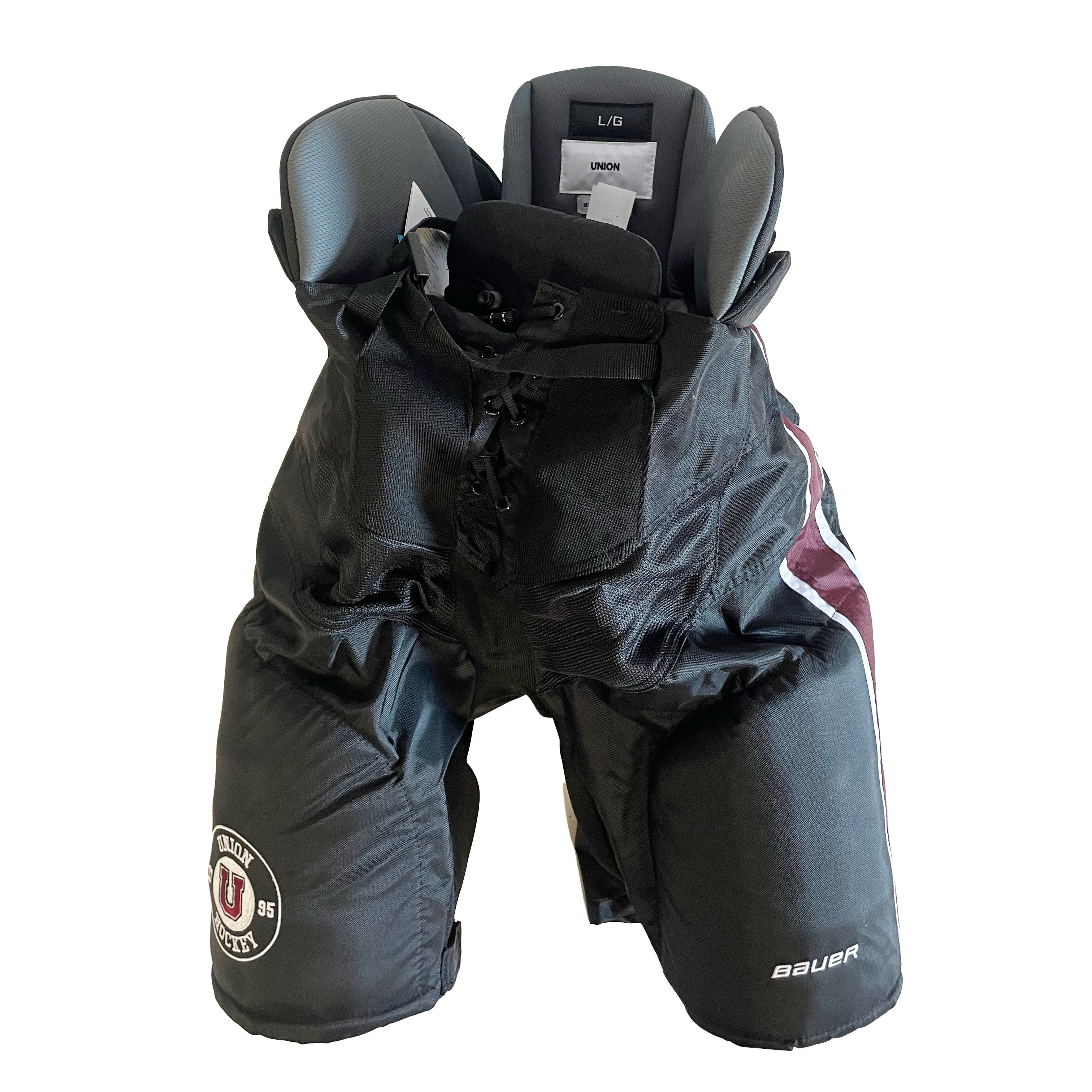 Bauer Nexus - Pantalon de hockey NCAA Pro Stock (noir/bordeaux/blanc)